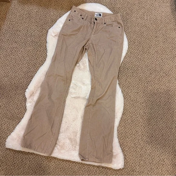 The North Face Corduroy Pants Women's 4 khaki Stretch Bootcut Travel Hiking - Picture 2 of 10